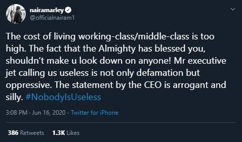 'Nobody Is Useless', Naira Marley Replies CEO Of The Executive Jet