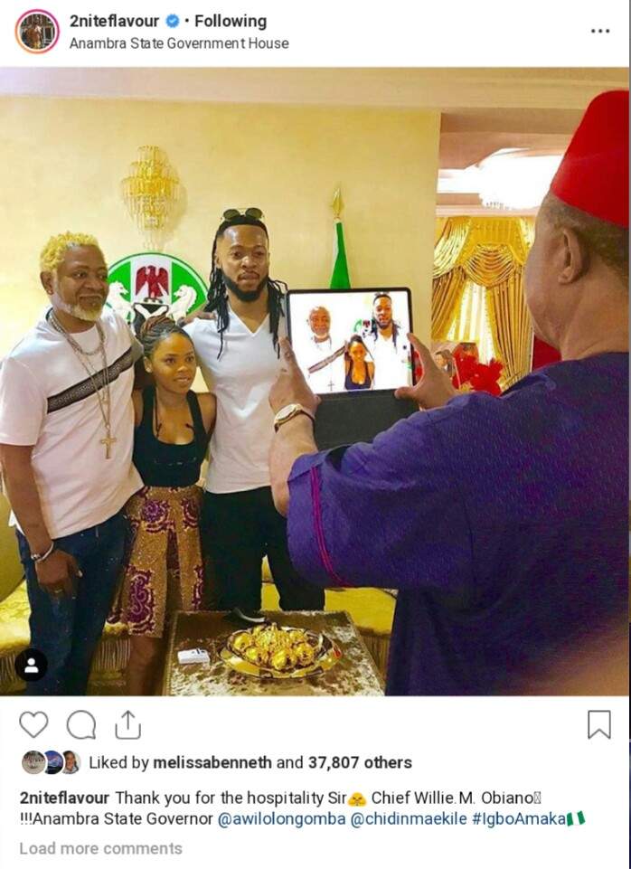 Governor Obiano Turns Photographer For Flavour, Awilo Longomba & Chidinma. Fans React