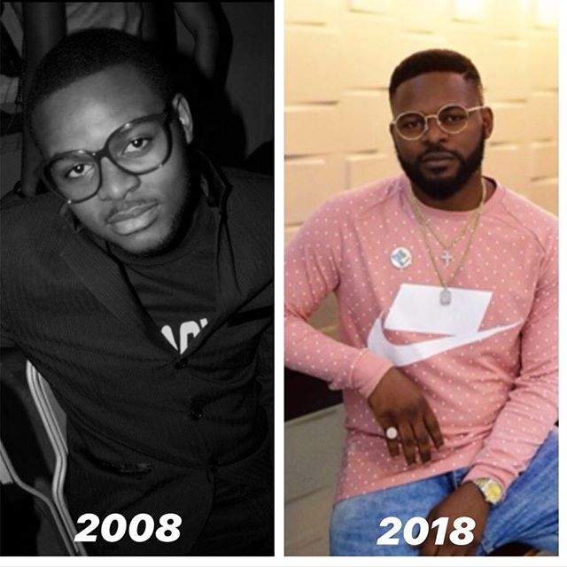 #10YearsChallenge: Falz Shares 2008 & 2019 Photos