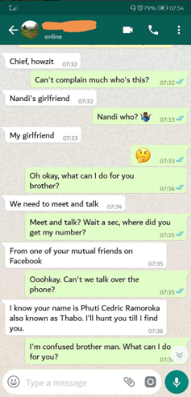 Jealous Boyfriend Confronts His Girlfriend's Crush Via Whatsapp