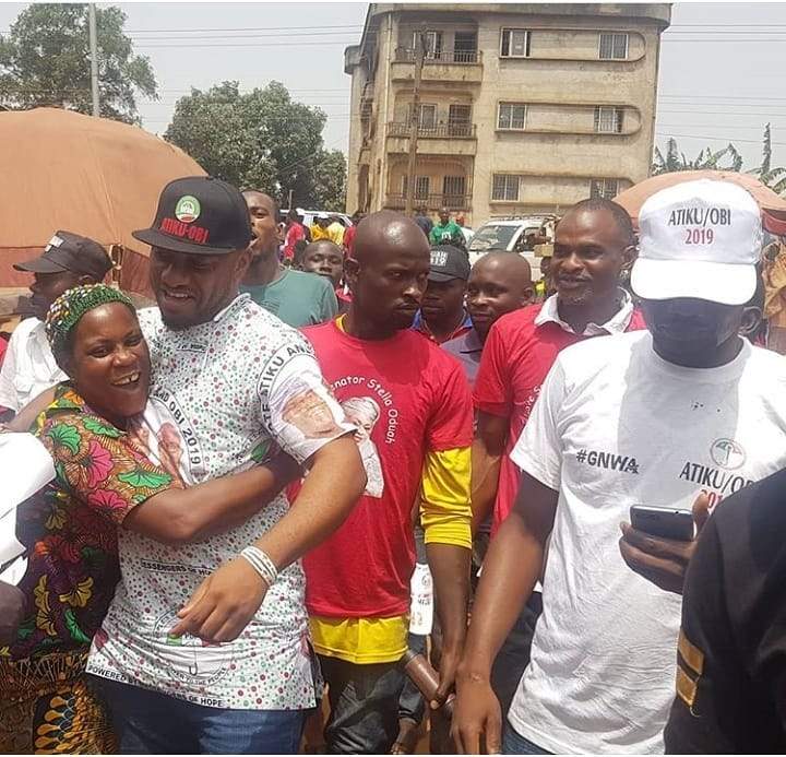 Actor Yul Edochie Goes From House To House To Campaign For Atiku And Obi (Photos)
