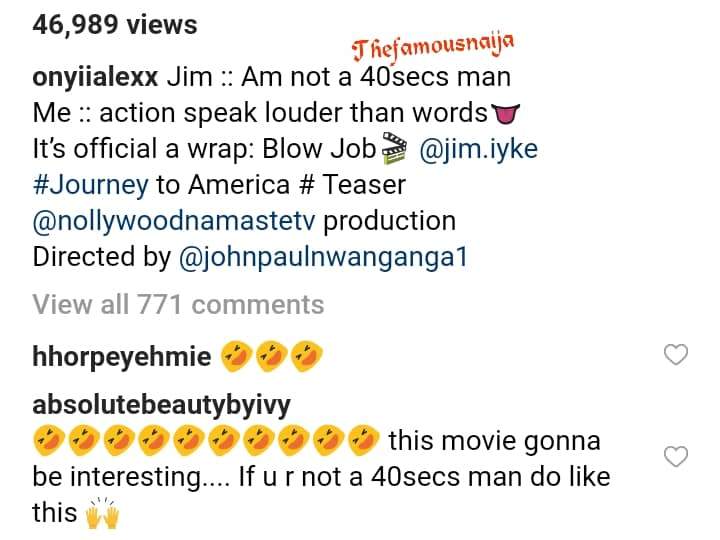 'I'm Not 40 Seconds Man': Celebs & Fans React To Jim Iyke's Sex Scene With Onyii Alex [Video]