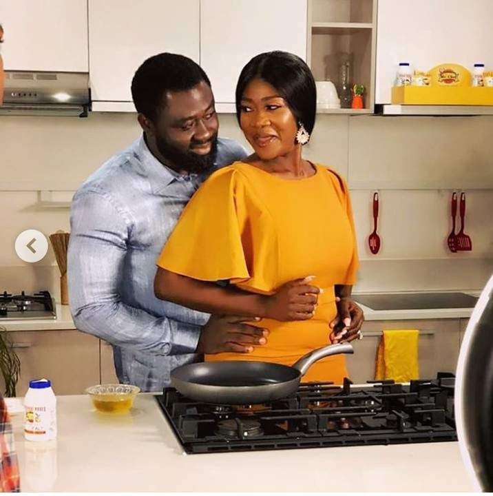 Mercy Johnson And Husband Kiss In The Kitchen On Her Cooking Show