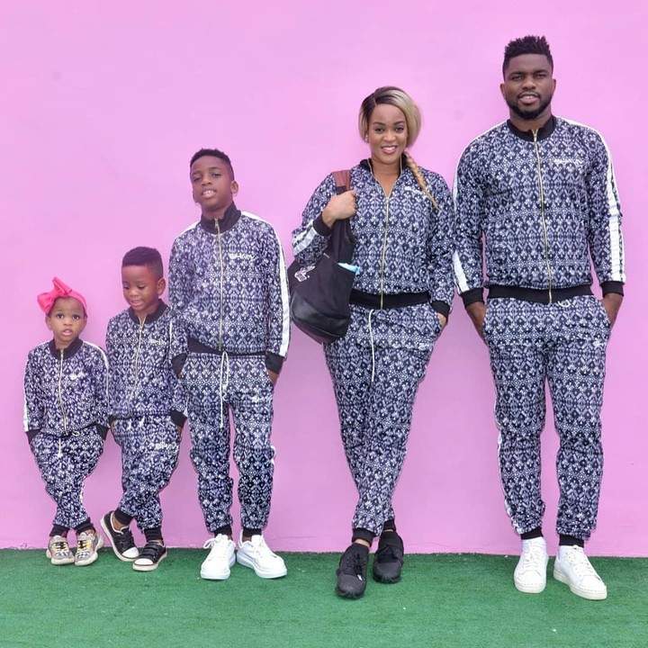 Adaeze And Joseph Yobo Step Out With Their Kids In Matching Outfits (Photos)