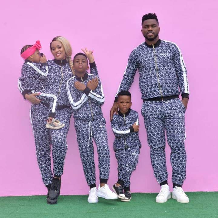 Adaeze And Joseph Yobo Step Out With Their Kids In Matching Outfits (Photos)