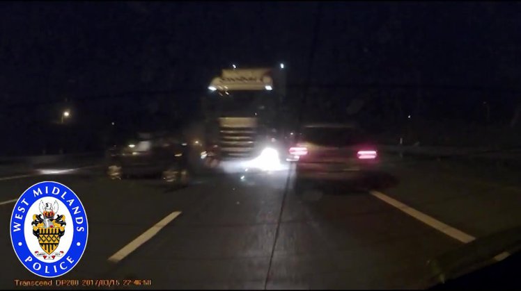 Shocking: Truck Driver Slams Into Cars on Busy Highway After Falling Asleep At The Wheel