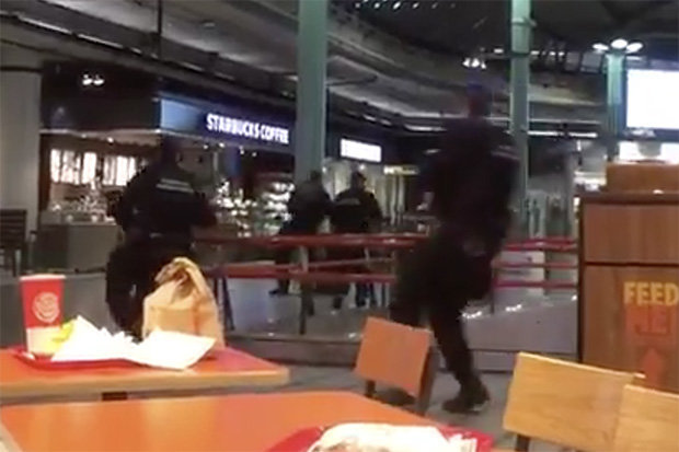See the Dramatic Moment Police Officers Opened Fire On Knifeman Threatening People Inside Airport