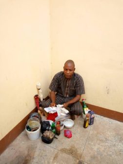 See the Notorious Herbalist Arrested With Fake Currencies (Photos)