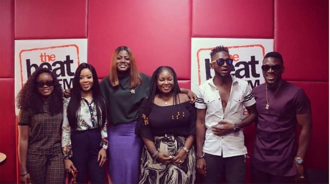 Popular OAP, Toolz Poses With BBNaija 2018 Finalists