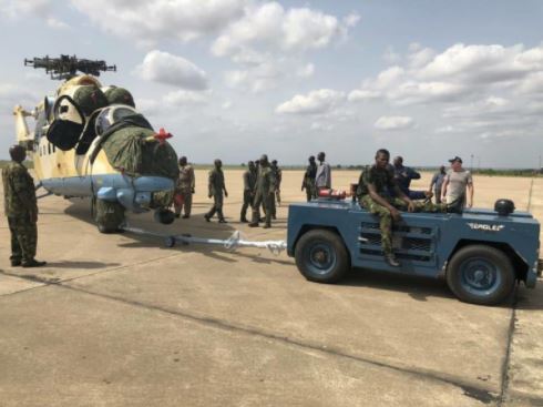 Brand New MI-35M Combat Helicopters From Russia Land In Benue State (Photos)