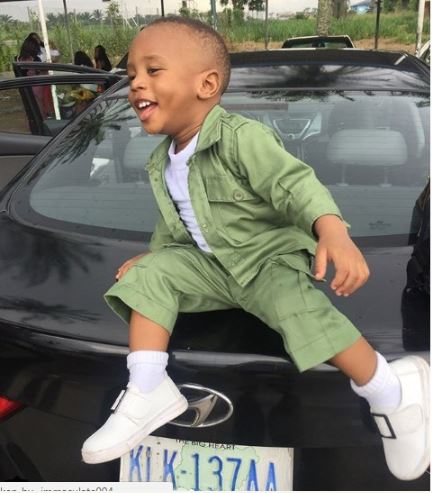 Female Corps Member Dresses Up Her Little Son In NYSC Outfit As She Passes Out (Photos)