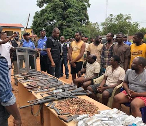 Herdsmen Killings: AK47 Rifle Dealers Paraded By The Police In Benue State (Photos)