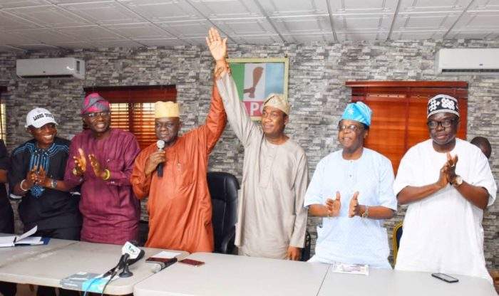 Photo: Lagos APC Governorship Candidate, Sanwoolu Picks Hamzat As Running Mate