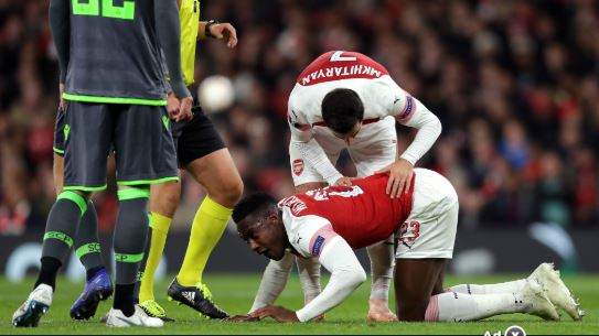 Arsenal Striker, Welbeck Sent To Hospital After Suffering Horrific Ankle Injury