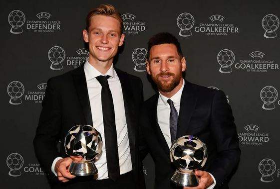 What Messi Said About De Jong At UEFA Player Of The Year Award Ceremony