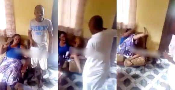 Nigerian lady flogged by her brother for cheating on her husband (Video)