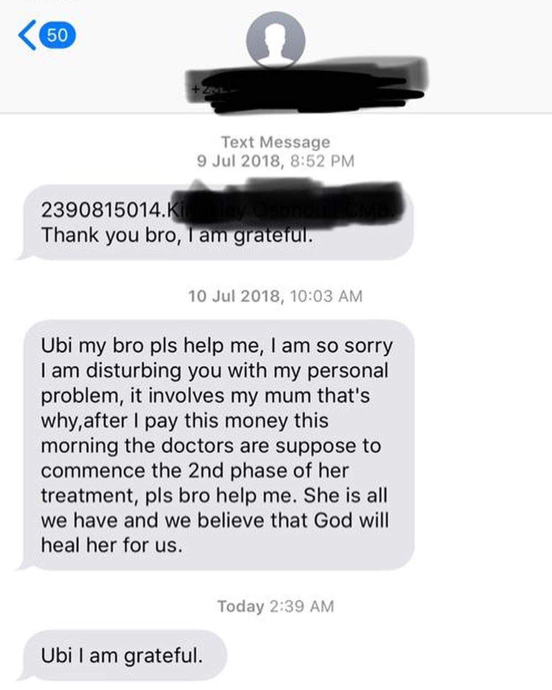 Ubi Franklin shares encounter with someone he helped in 2018