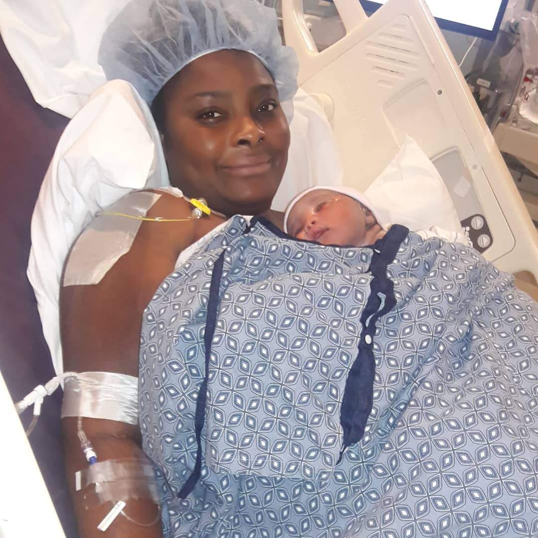 Actress Ronke Odusanya's baby daddy, Don Jago celebrates the birth of their daughter (Photo)