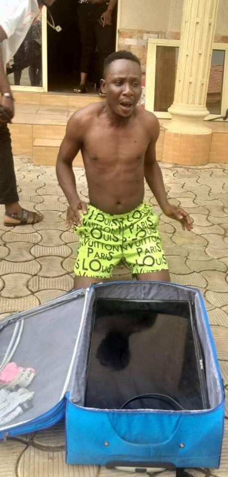 Man caught after stealing hotel's plasma TV with a trolley bag in Benue