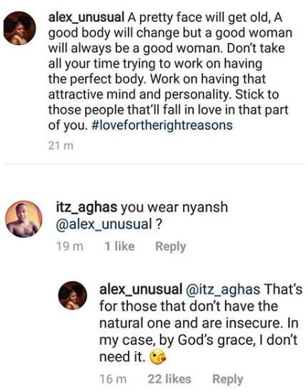 Only insecure people wear butt pad - BBNaija's Alex says