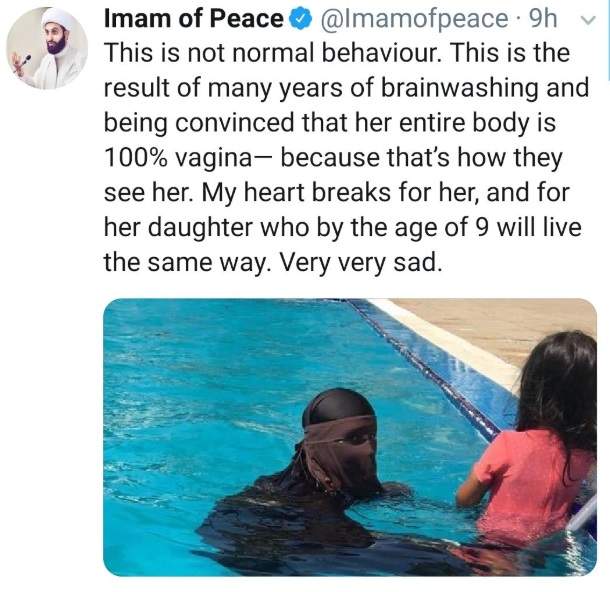 'This is not normal behavior' - Imam reacts after a woman was spotted wearing 'burqa' in a pool