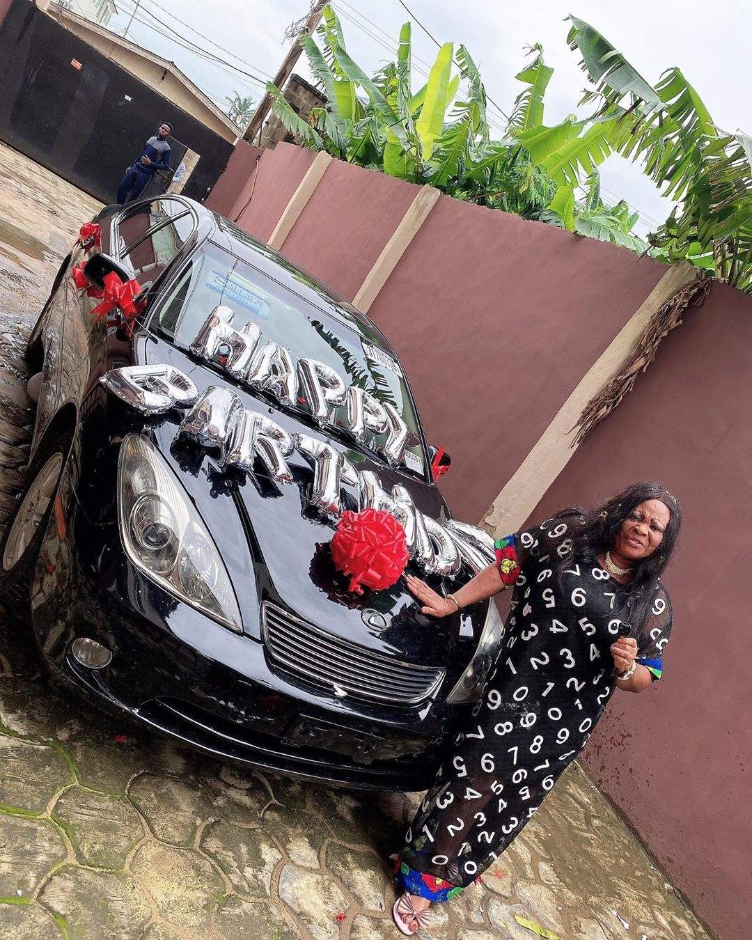 Actress, Nkechi Blessing buys her mum a brand new car to celebrate her birthday (Photo)