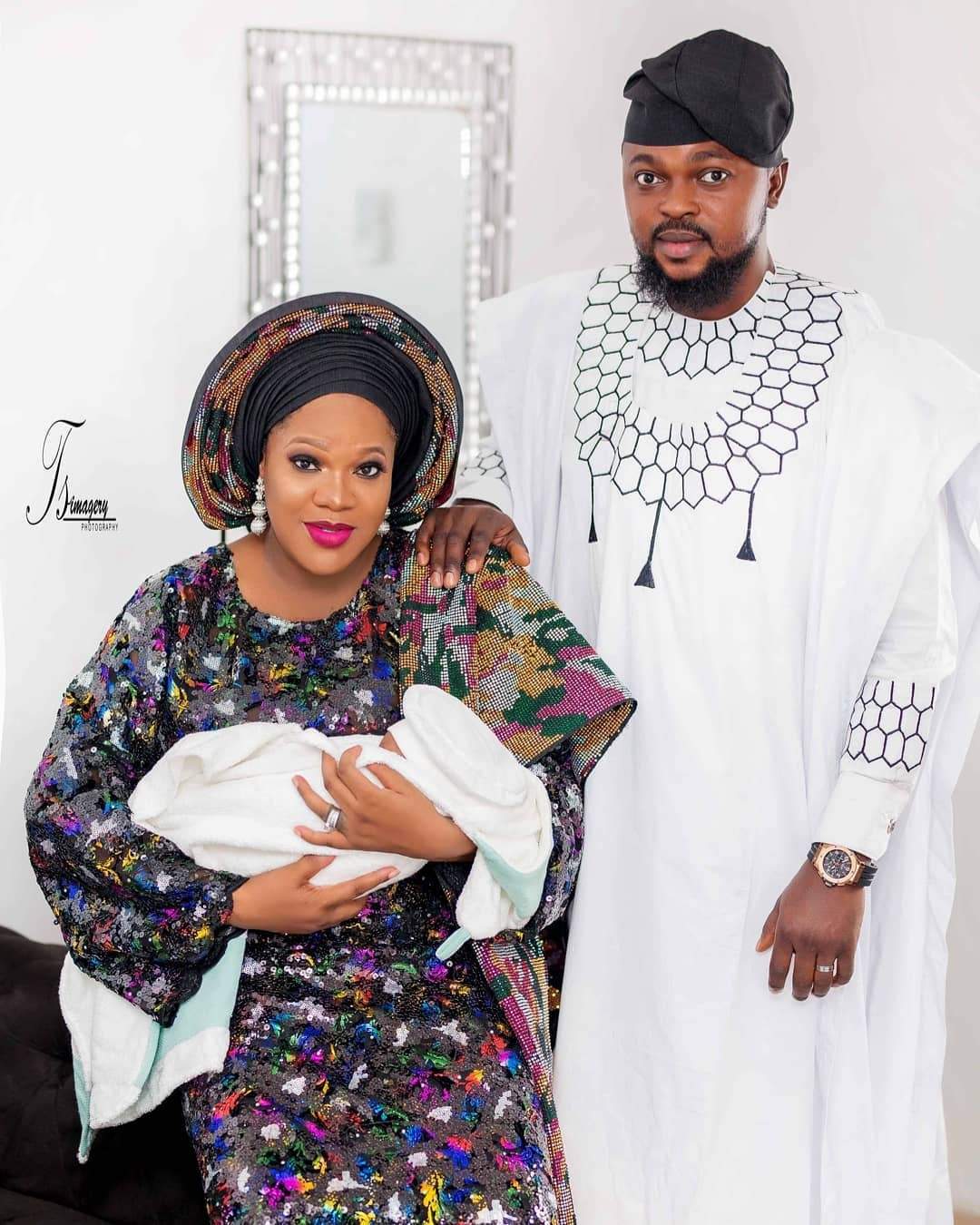 Toyin Abraham shares beautiful family photo with her husband and their adorable son