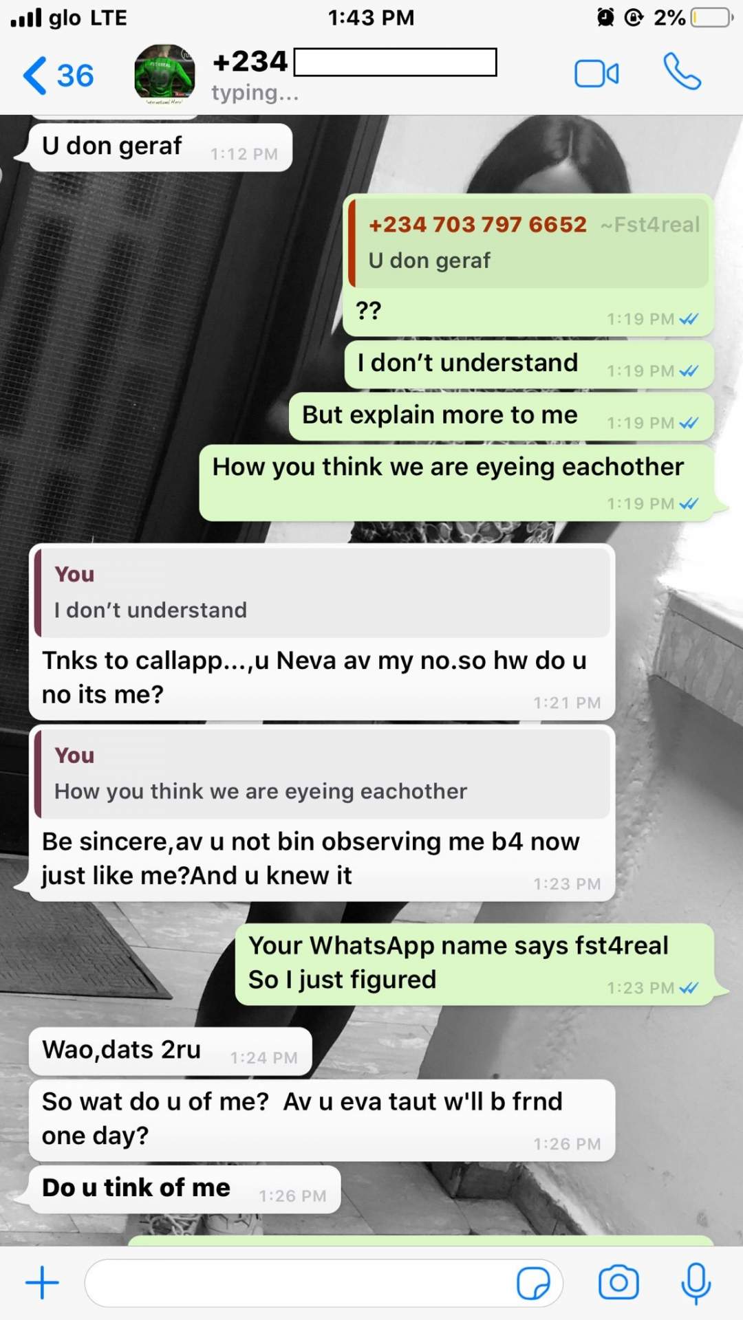 Nigerian Lady shares conversation with a guy who is crushing on her, but can't express himself properly