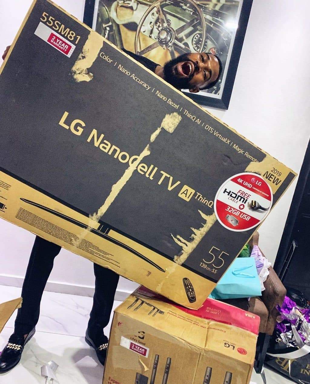 Mike receives loads of gifts at his 'meet and greet' party in Lekki