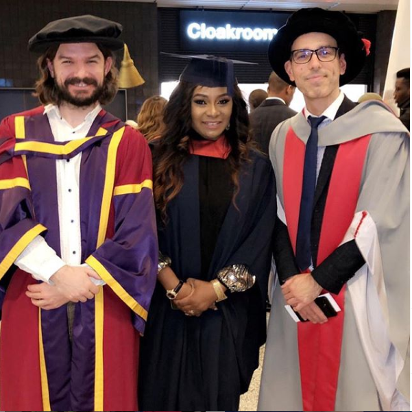 Former Actress Victoria Inyama celebrates as she bags a degree from a University (Photos)