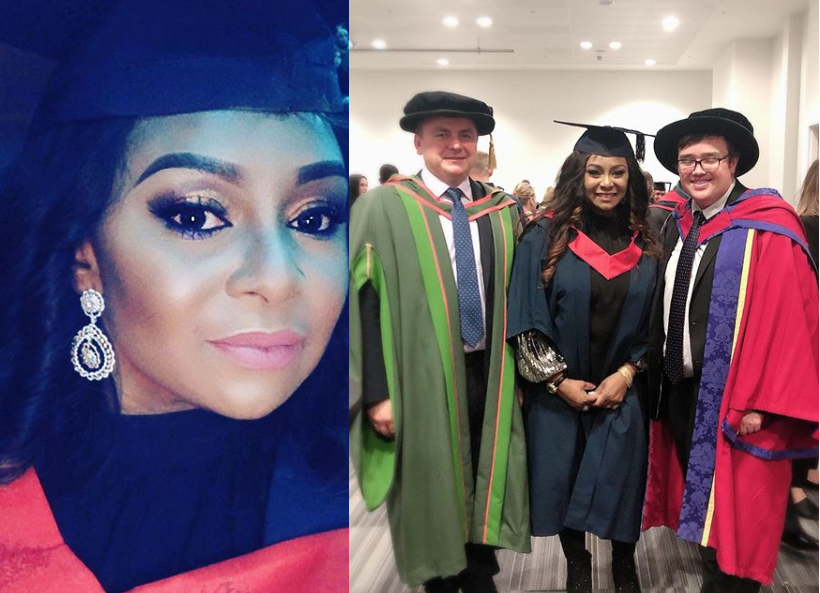 Former Actress Victoria Inyama celebrates as she bags a degree from a University (Photos)
