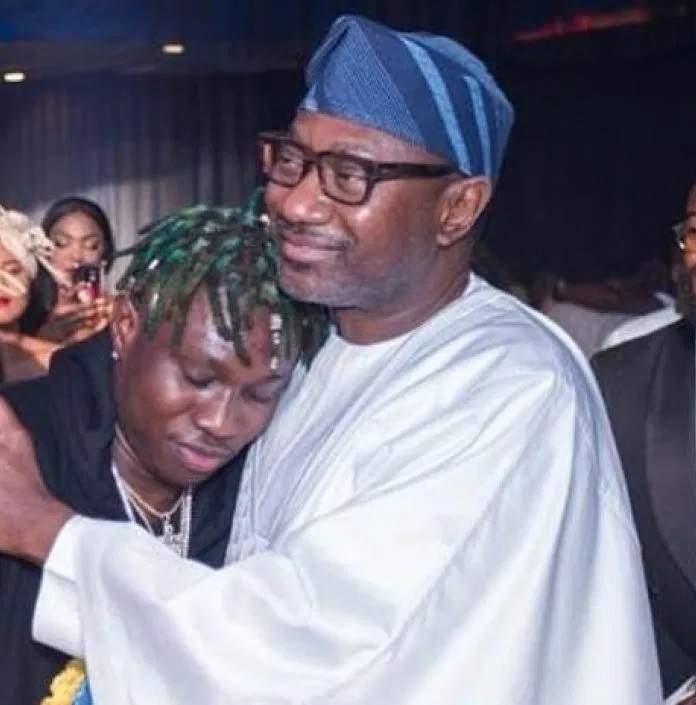 Femi Otedola Hugs Zlatan After His Performance At DJ Cuppy Fundraising (Photos)