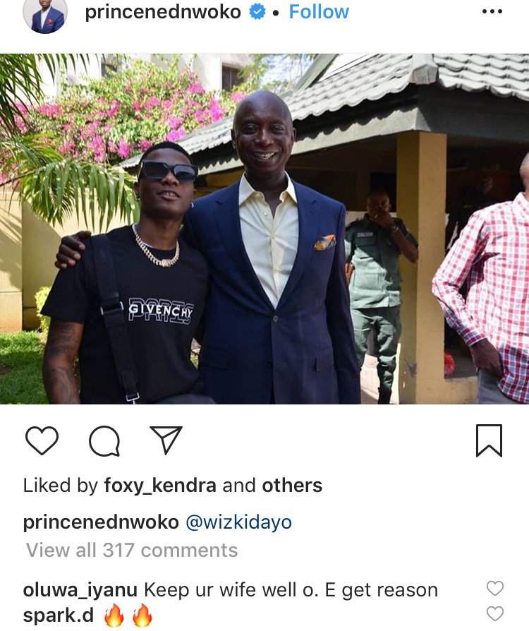 Keep your wife well, E get reason - Media user tells Ned Nwoko as he links up with Wizkid