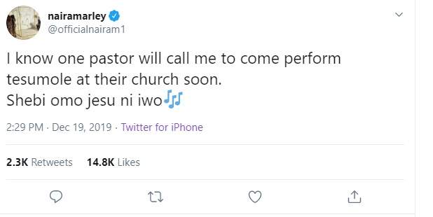 A Pastor Will Call Me To Perform Tesumole In His Church - Naira Marley