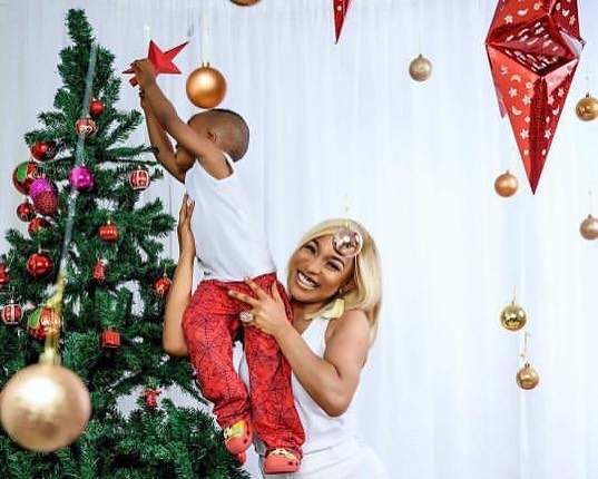 Tonto Dikeh shares beautiful Christmas card photos with her son Andre