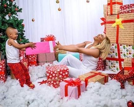 Tonto Dikeh shares beautiful Christmas card photos with her son Andre