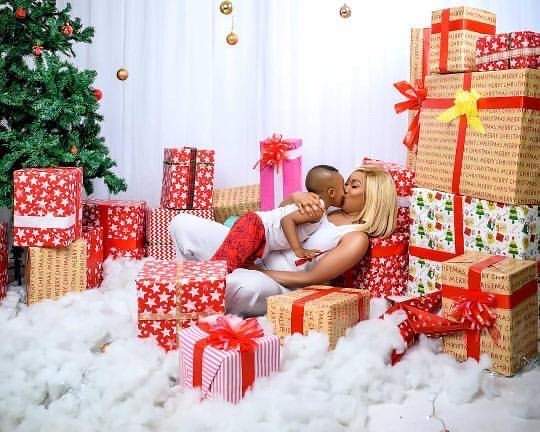Tonto Dikeh shares beautiful Christmas card photos with her son Andre