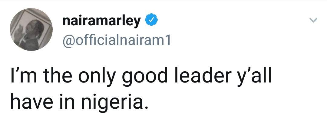 'I am the only good leader y'all have in Nigeria'- Naira Marley Writes