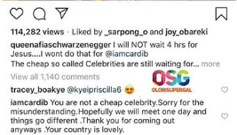 You are not a cheap celebrity - Cardi B apologizes to Afia Schwarzenegger