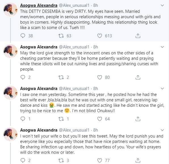 BBNaija's Alex calls out man who talks about how much he loves his wife on social media, but secretly cheats on her