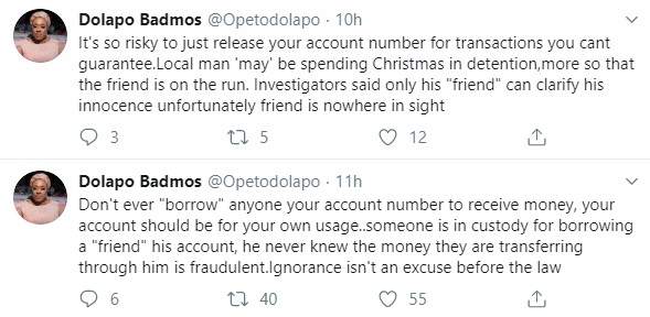 Don't ever 'borrow' anyone your account number to receive money - Police PRO Badmos
