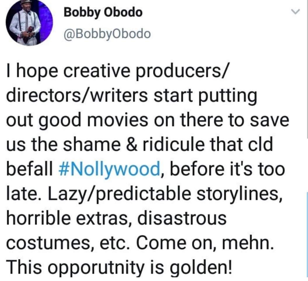 Most of the Nollywood movies we are putting on Netflix are becoming painful to see- Nollywood actor, Bobby Obodo writes