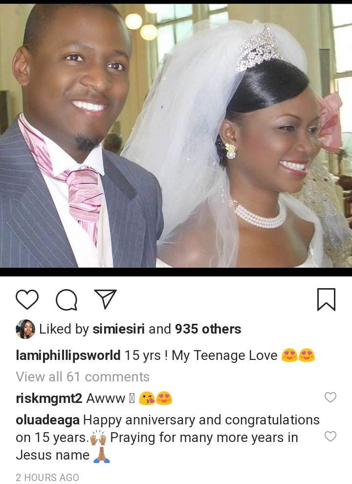 Lami Phillips shares photo from her wedding day to celebrate her 15th wedding anniversary