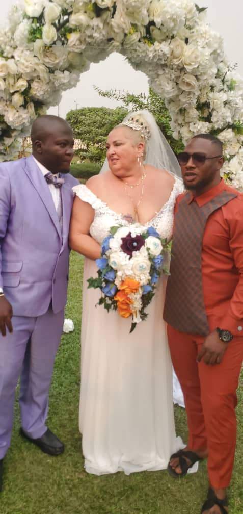 Nigerian man, Michael from the reality show 90 Day Fiance, finally weds his much older Caucasian fiancee (photos/video)