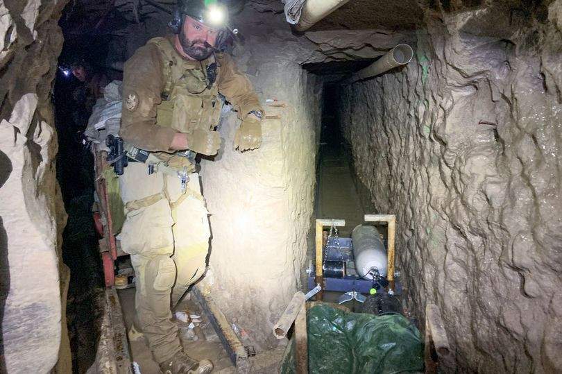 US Govt discovers El Chapo's drug-smuggling tunnel with underground railway from Mexico to US (photos)