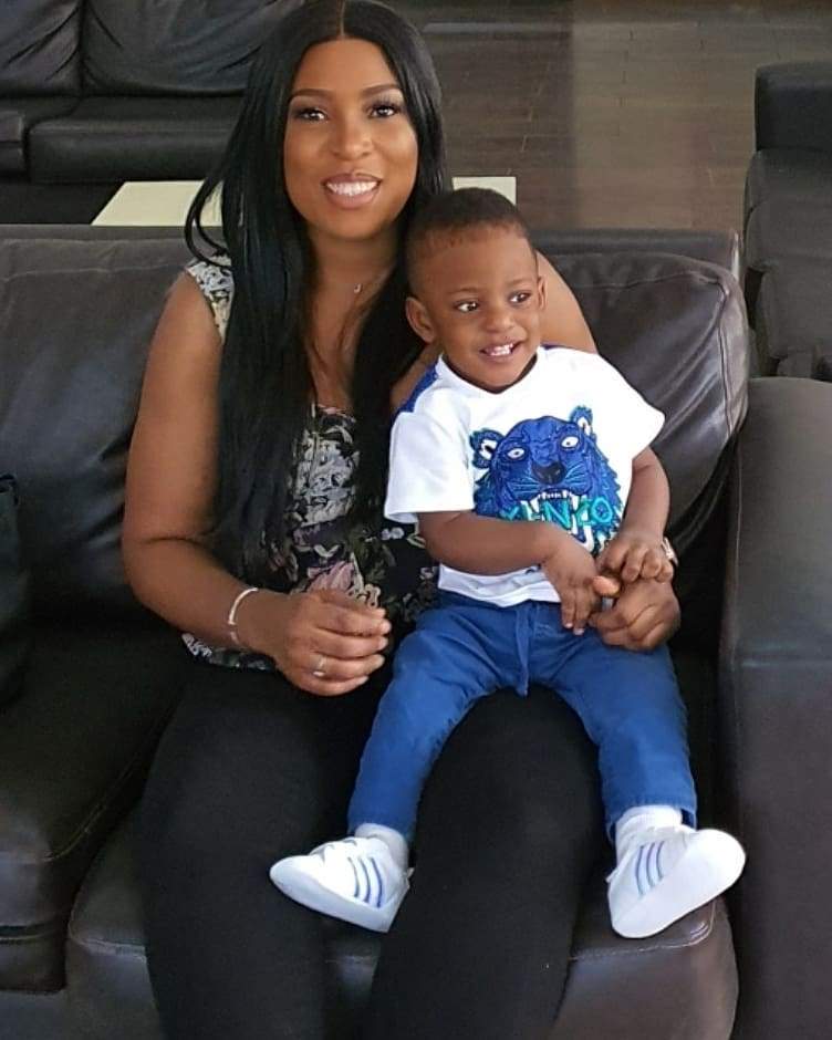 Linda Ikeji gushes over her 15-months old son's muscles