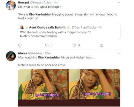 'Oluwa, wetin dey occur?!' - Nigerians react as Kim Kardashian displays her massive kitchen, pantry, and walk-in fridge (Video)