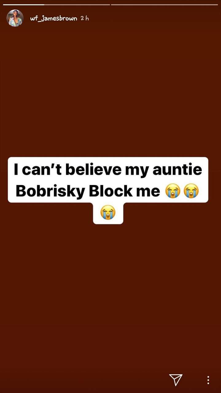 'Aunty Bobrisky Has Blocked Me, Help Me Beg Her'- James Brown Cries Out (Photo)