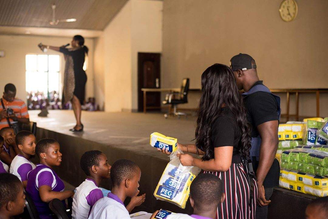 Symply Tacha launches 'Pad For Every Girl' project, donates pads to female students