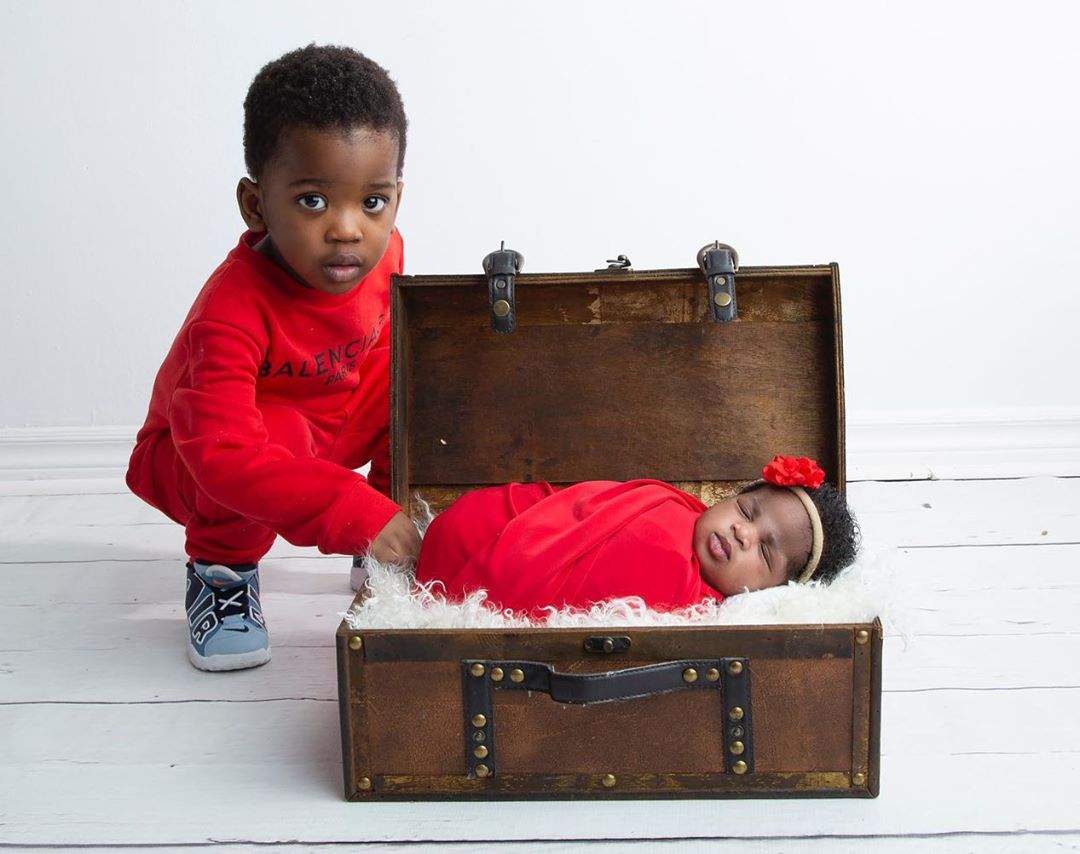 Nigerian striker, Henry Onyekuru and wife Esty share first photos of their newborn daughter